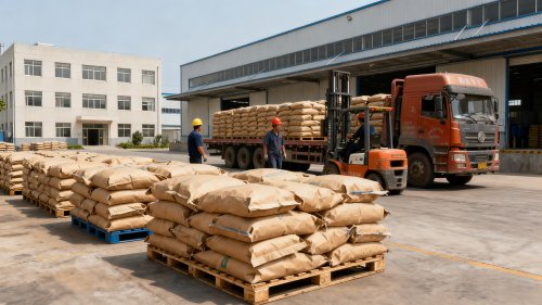 工业级PAM阻垢剂装车准备运输