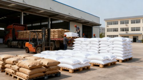 工厂厂区装车阴离子型聚丙烯酰胺产品