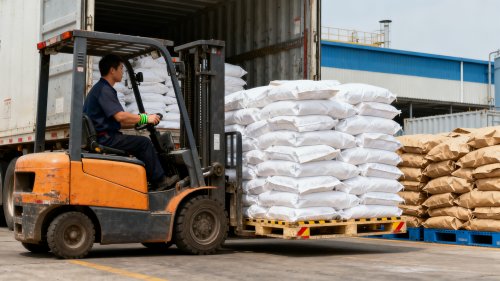 聚丙烯酰胺阳离子产品装车现场