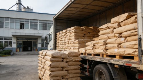 制香专用聚丙烯酰胺产品装车现场