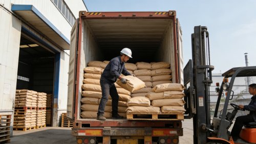 淄博聚隆聚丙烯酰胺工厂产品装车