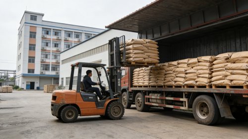 高分子聚丙烯酰胺袋装产品装车