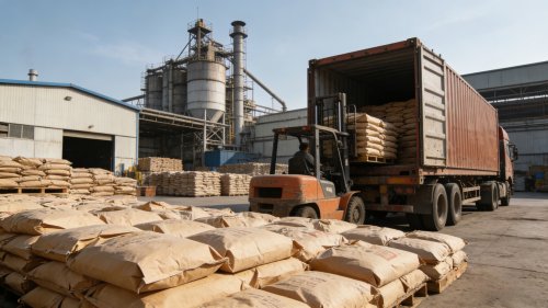 高分子聚丙烯酰胺PAM车间装车