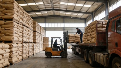 阴离子聚丙烯酰胺PAM装车出厂