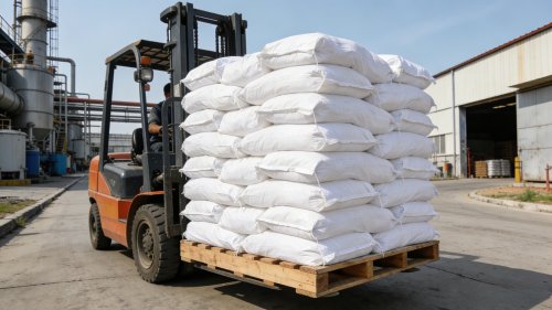 工厂厂区内工业级PAM产品整车装载运输场景