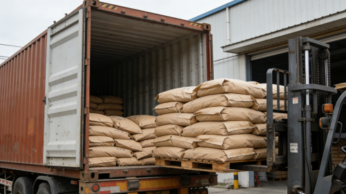 聚丙烯酰胺工业产品在厂区装车