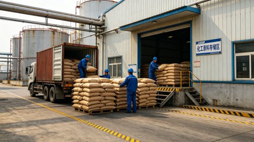 阴离子聚丙烯酰胺PAM粉末工厂厂区装车分子量1200万用于石油钻井液增稠提高携岩能力