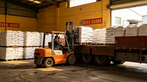 聚丙烯酰胺PAM吨袋装车分子量800至1800万适用于淡水钻井液增粘和井壁稳定厂区实拍