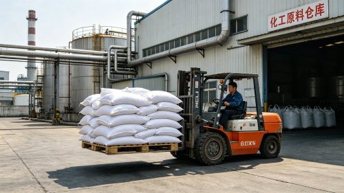 PAM在工业水处理中的增稠作用阴离子型聚丙烯酰胺产品码垛