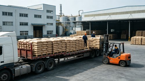 整车PAM颗粒装车完毕发往各地，颗粒型聚丙烯酰胺在溶解便利性和操作安全性上优势突出